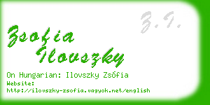 zsofia ilovszky business card