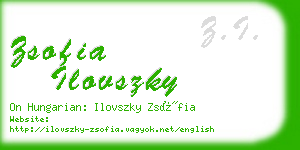 zsofia ilovszky business card